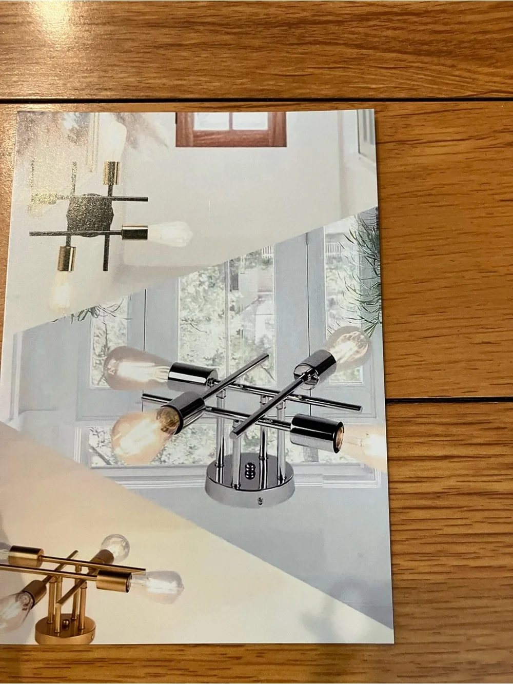 Chrome Semi Flush Mount Ceiling Lights, SILVER, 1 Pack, New